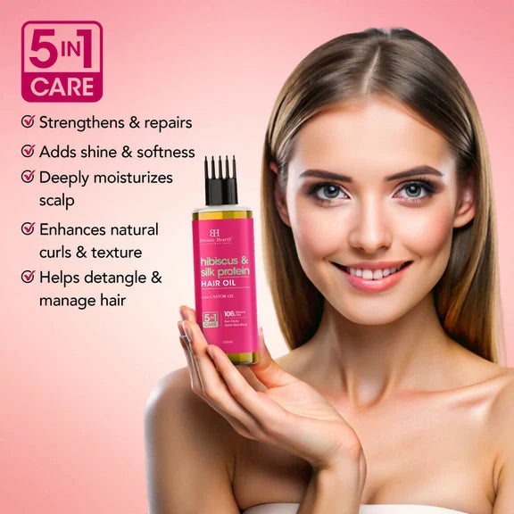 Botanic Hearth Hibicus & Silk Protein Hair Oil - 150 ml