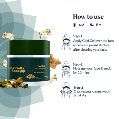 Kulsum's Kaya Kalp Gold Face Massage Gel For All Skin Types - 40 gm