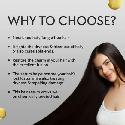 Zobha Argan Oil Hair Serum For Silky Smooth Hair - 50 ml