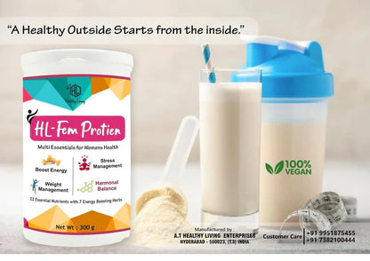 Healthy Living HL - Fem Protein Powder for Women - 300 gm