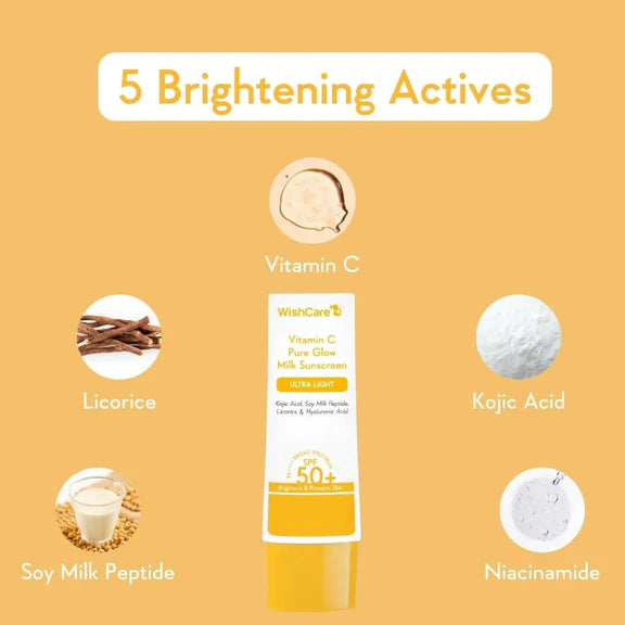 WishCare Vitamin C Pure Glow Milk Sunscreen