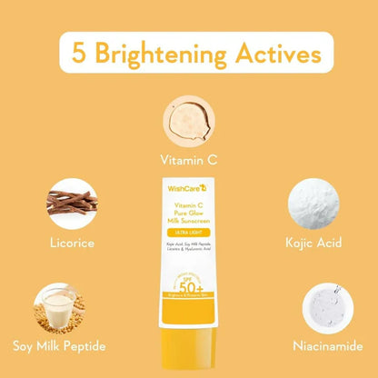 WishCare Vitamin C Pure Glow Milk Sunscreen