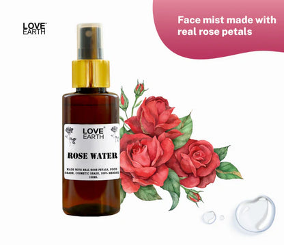 Love Earth Rose Water - Face Mist - 100 ml
