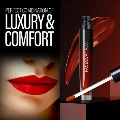 Faces Canada Comfy Silk Liquid Lipstick - Zealous Red 10 - 3 ml