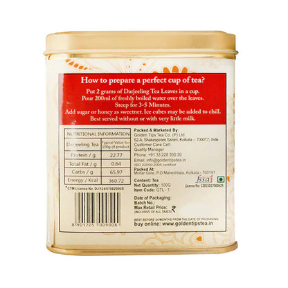 Golden Tips Darjeeling Tea - Tin Can - 100 gm