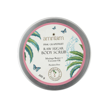 Amritam by Good Earth Pink Grapefruit Raw Sugar Body Scrub - 200 gm