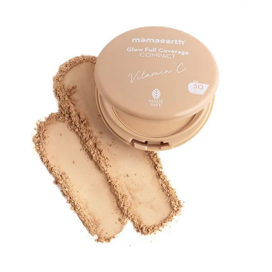 Mamaearth Glow Full Coverage Compact With SPF 30 - Almond Glow