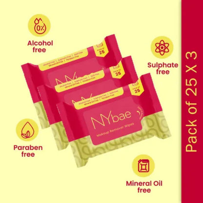NY Bae Makeup Remover Wipes - 25 wipes