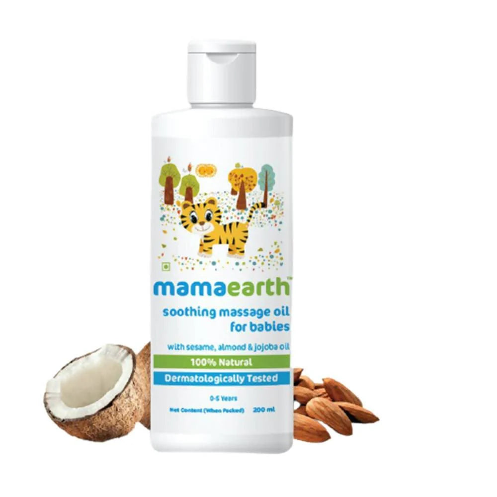 Mamaearth Soothing Massage Oil For Babies With Sesame, Almond & Jojoba Oil