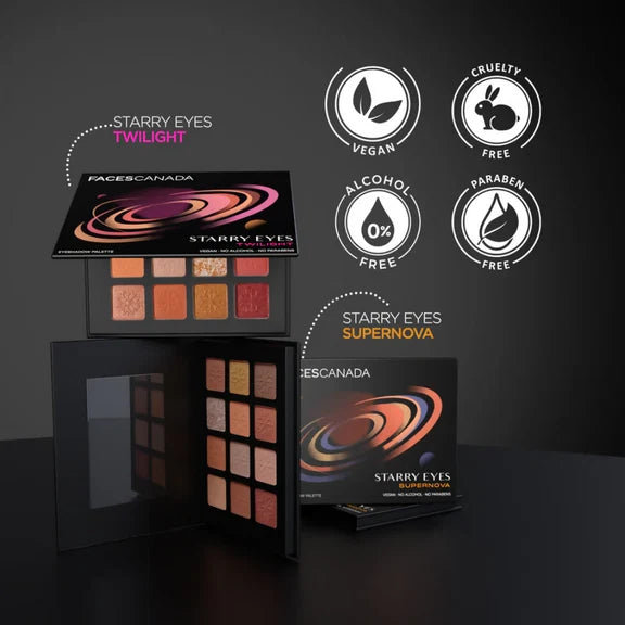 Faces Canada Starry Eyes Eye Shadow Palette - Twilight - 16 gm