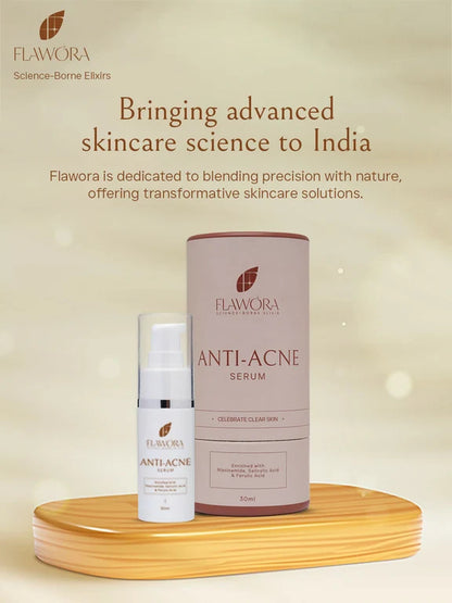 Flawora Set of Anti-Grey Hair Serum and Anti Acne Serum - combo