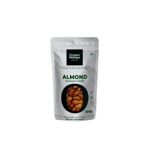 Organic Mandya Almond (Roasted & Salted) - 100 gm