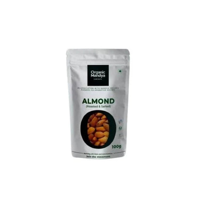 Organic Mandya Almond (Roasted & Salted) - 100 gm