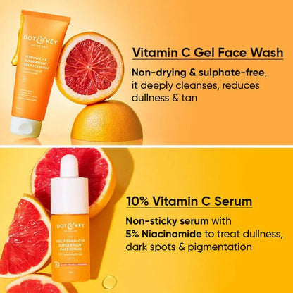 Dot & Key Vitamin C + E CSMS (Cleanser, Serum, Moisturizer, Sunscreen) Routine Combo - combo