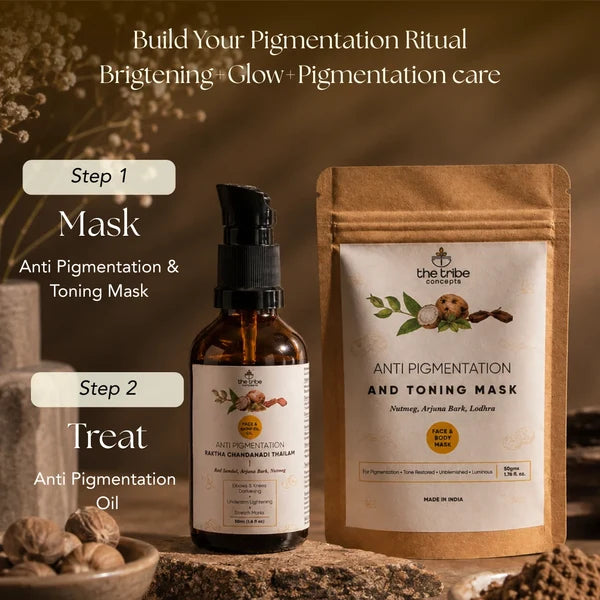 Homegrown Ingredients 24k Kumkumadi Thailam Saffron Saffron  Helps with skin brightening  Manjistha Manjistha  Detoxifies the skin  Haridra Haridra  Reduces pigmentation  Sandalwood Sandalwood  Evens out skin tone