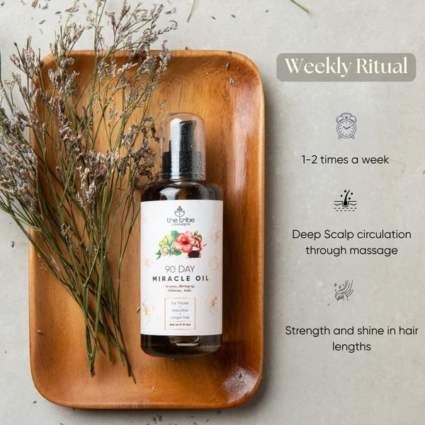 90 Day Miracle Hair Oil for hairfall, thicker hair growth & frizz control