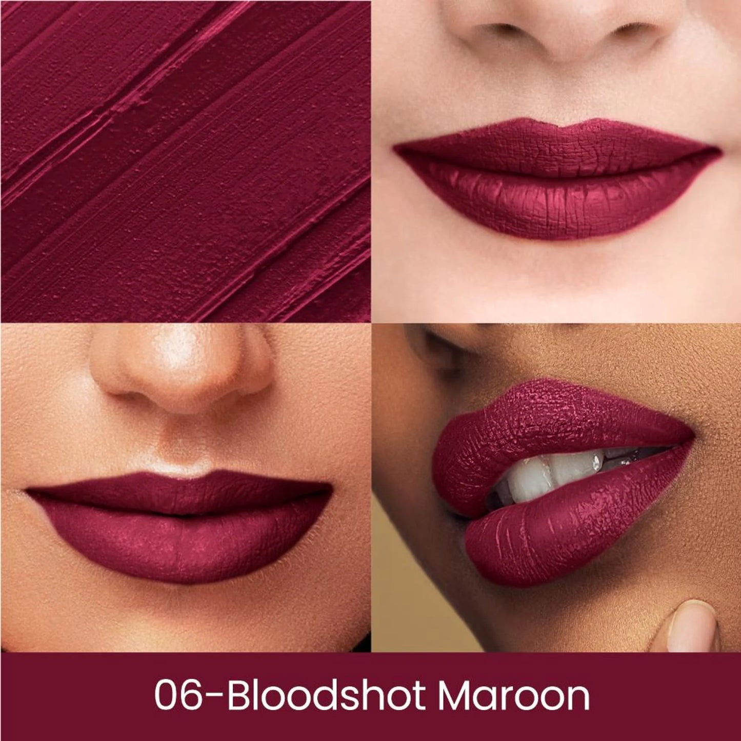 Swiss Beauty Matte Long Lasting Stay Maxx Lip Crayon Lipstick Matte Finish - Bloodshot Maroon - 3.5 gm