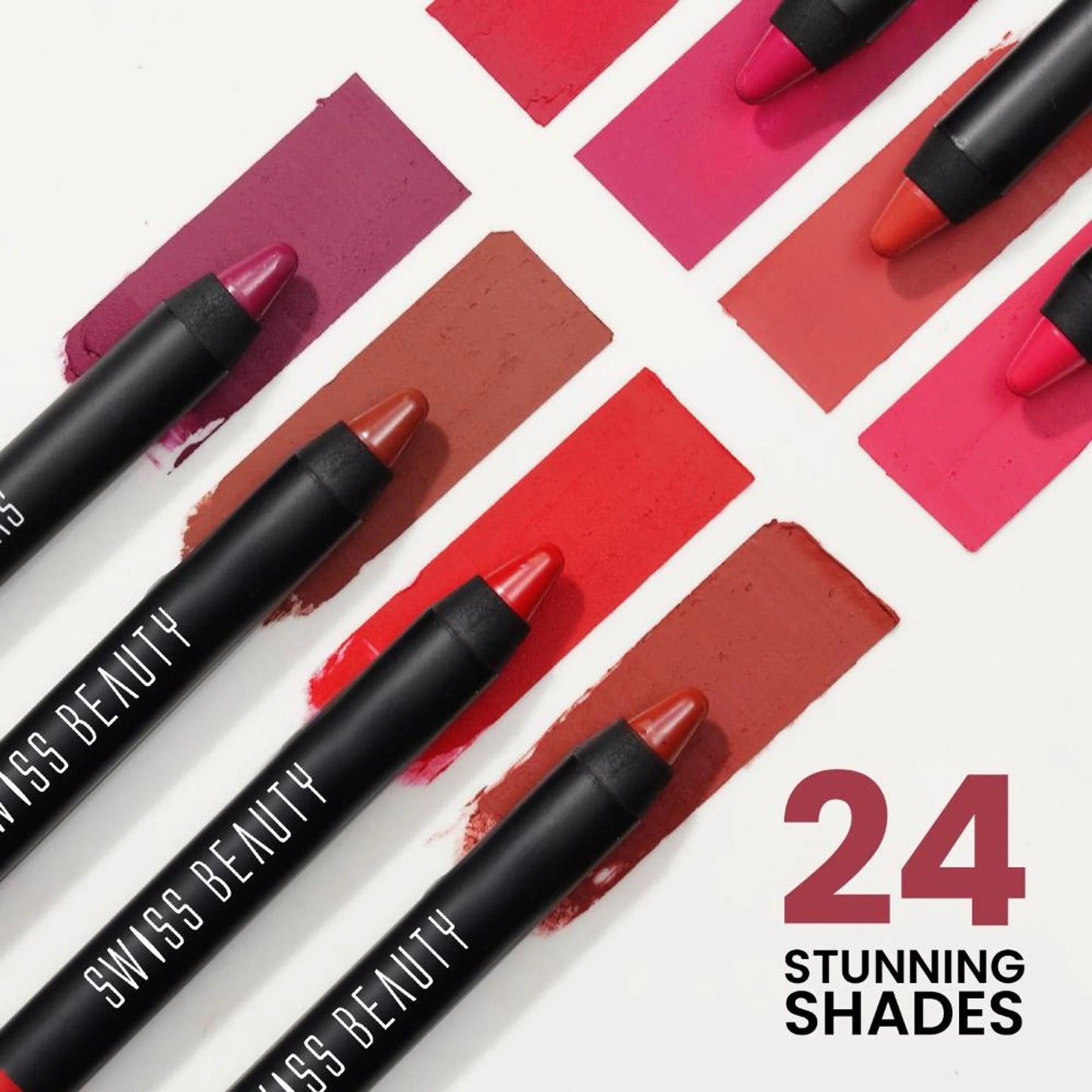 Swiss Beauty Matte Long Lasting Stay Maxx Lip Crayon Lipstick Matte Finish - Brownie Point - 3.5 gm