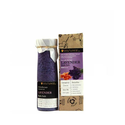 Soulflower Aromatherapy Essential Oil Lavender Bath Salt - 500 gm