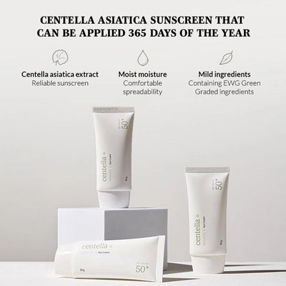 Mixsoon Centella Sun Cream, Calms Redness, Protects & Soothes Sensitive Skin - 50 gm