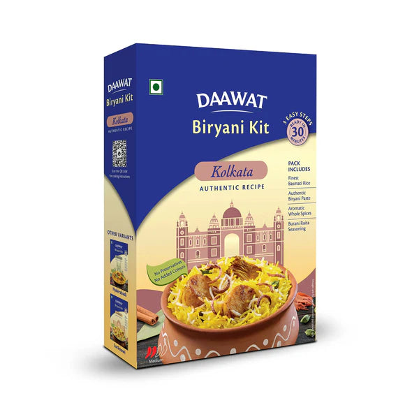 Daawat Biryani Kit Kolkata - Authentic Recipe - 334 gm