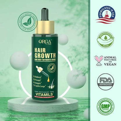 Orgatre Hair Growth Serum Powered with 3% Redensyl, 4% Anagain, 3% Procapil, 1% Capilia Longa and Rosemary Oil - 50 ml