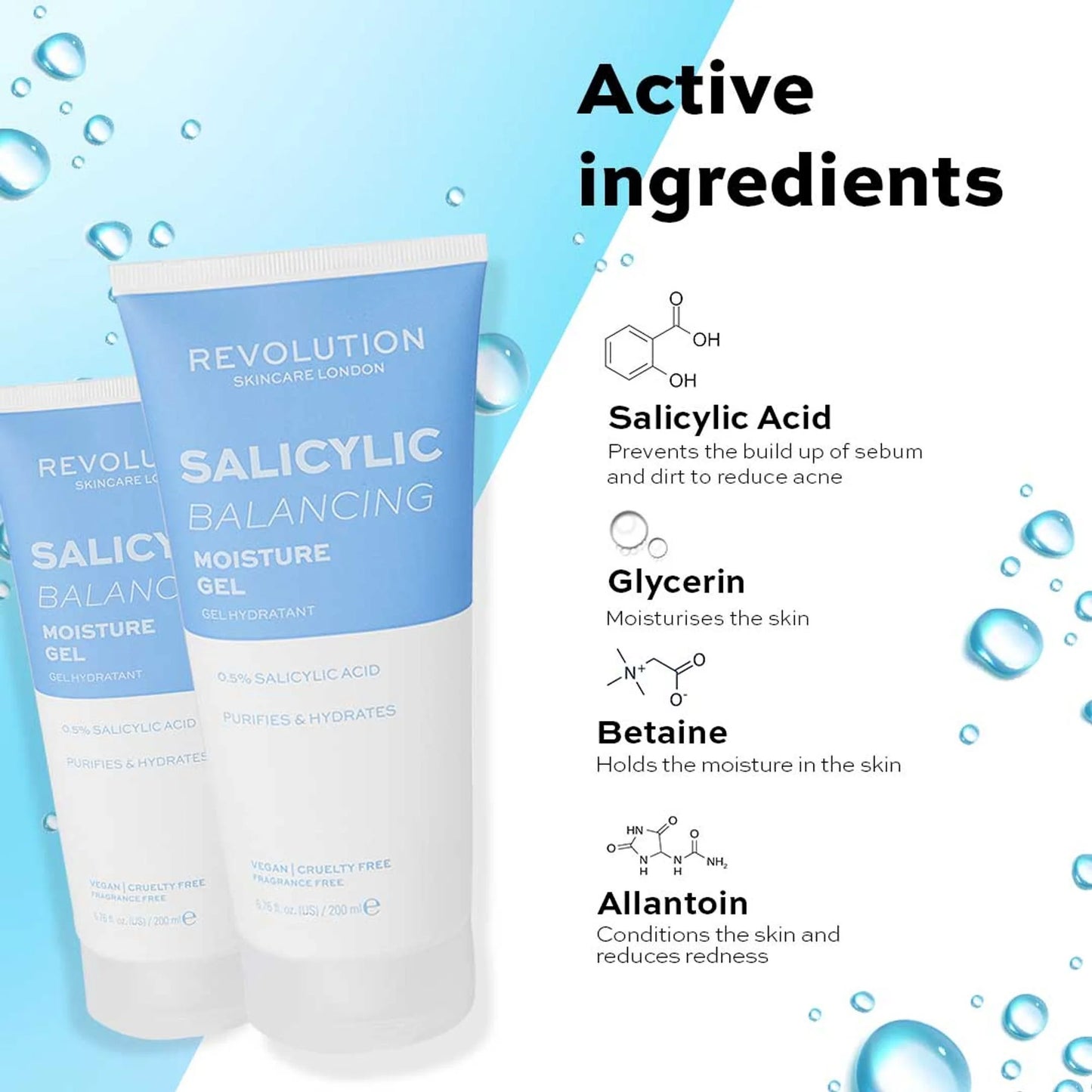 Makeup Revolution Salicylic Balancing Moisture Gel - 200 ml