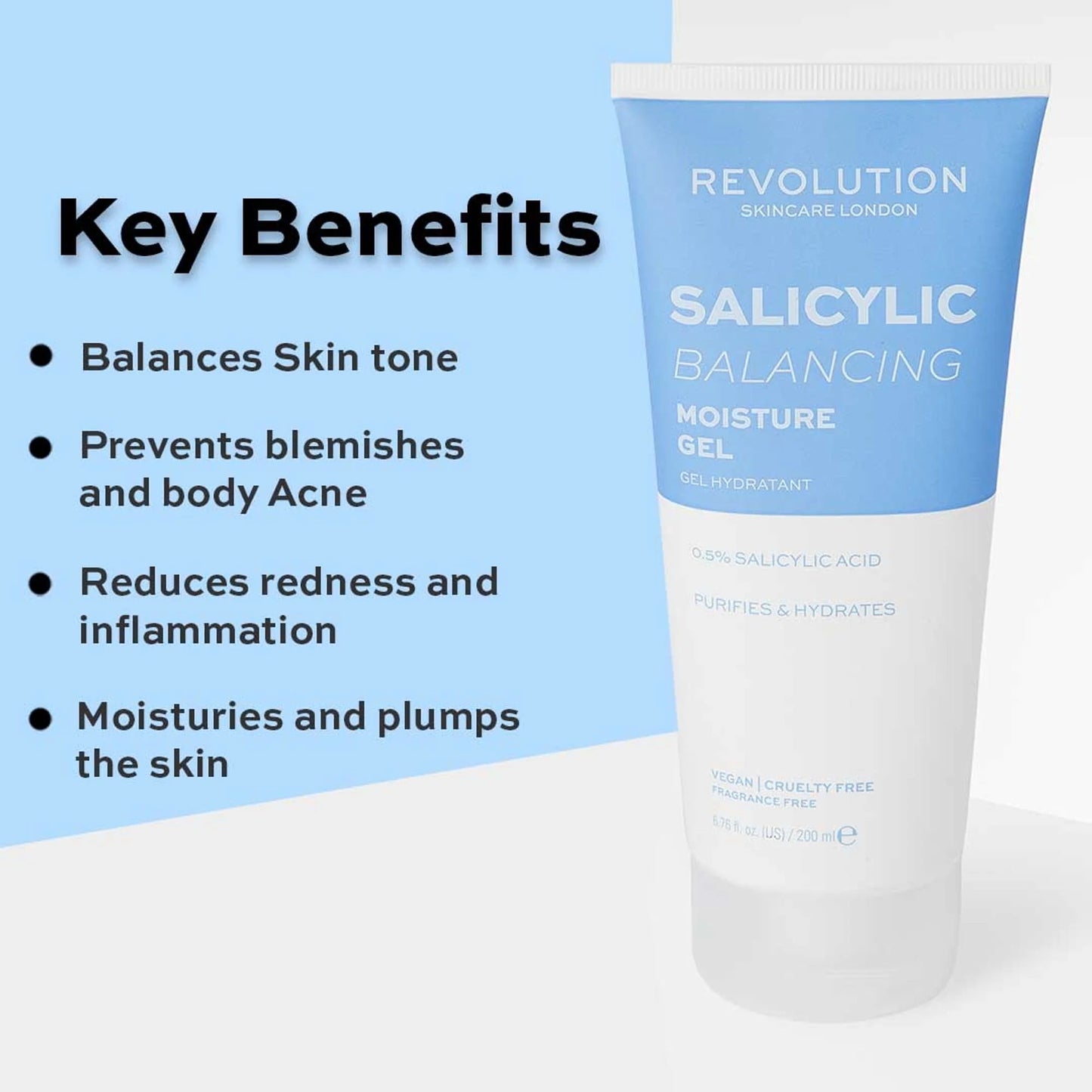 Makeup Revolution Salicylic Balancing Moisture Gel - 200 ml