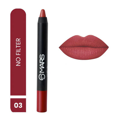 MARS Cosmetics Won't Smudge Won't Budge Lip Crayon - No Filter - 3.5 gm