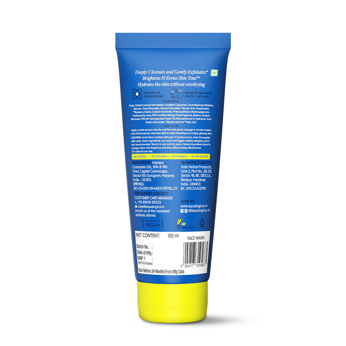 Aqualogica Bright+ Smoothie Face Wash - 100 ml
