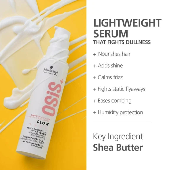 Schwarzkopf Professional OSiS+ Glow Anti-Frizz Shine Serum - 50 ml