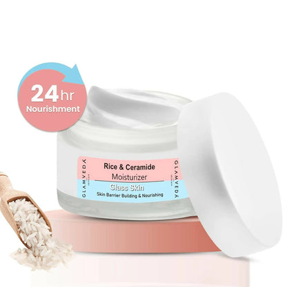 Glamveda Korean Glass Skin Rice & Ceramide Moisturizer - 50 ml