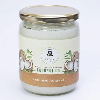 Adya Organics Extra Virgin Cold Pressed Coconut Oil - 500 ml