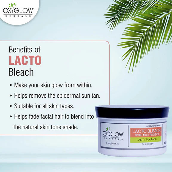 Oxyglow Herbals Lacto Bleach Cream - Anti-Tan Pack