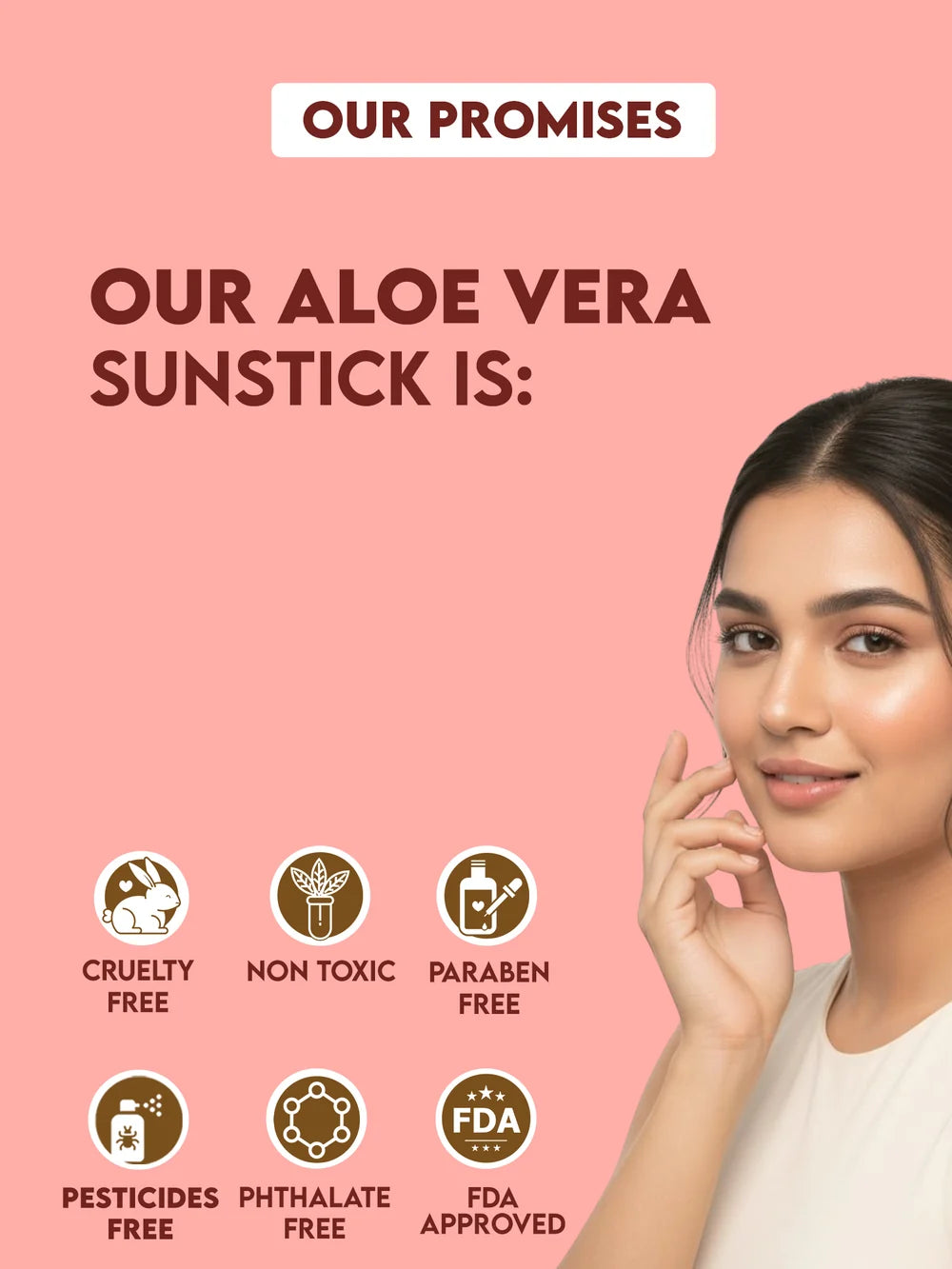 Red Aloe Vera Sun Stick With 1% Hyaluronic Acid & 1% Vitamin C