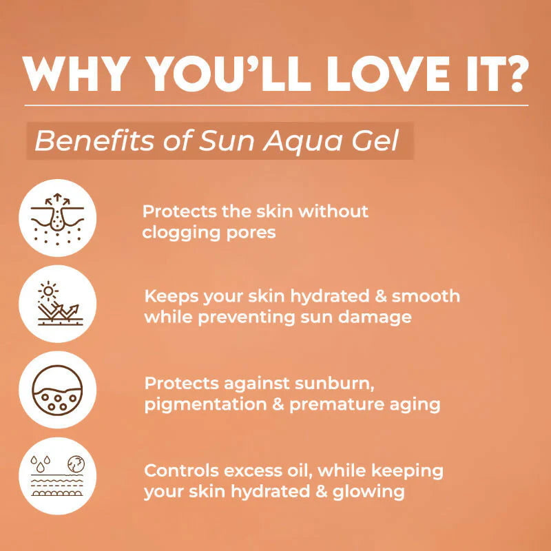 Jovees Herbal Sun Aqua Gel SPF 50 PA+++ Lightweight Texture - 30 gm