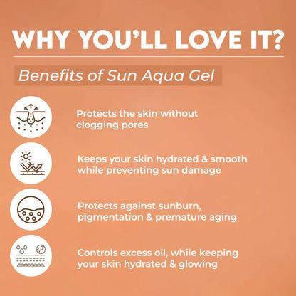 Jovees Herbal Sun Aqua Gel SPF 50 PA+++ Lightweight Texture - 30 gm