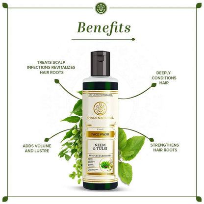 Khadi Natural Neem & Tulsi Face Wash - 210 ml