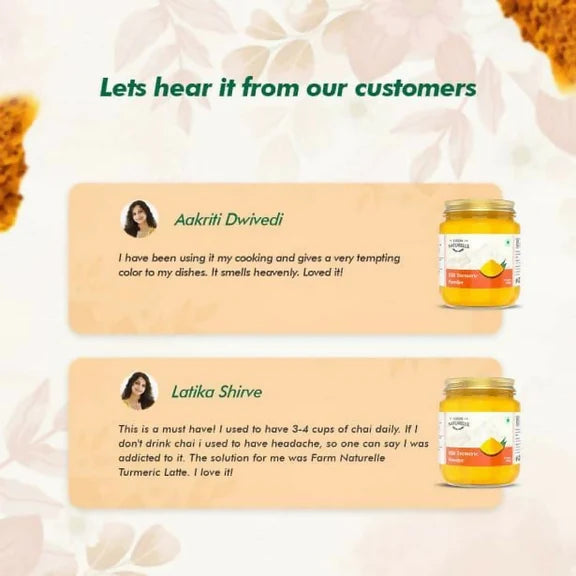Farm Naturelle Himalayan Turmeric Powder Curcumin-Rich and Pure