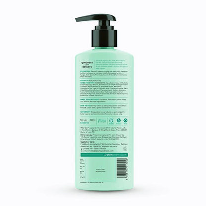 Plum Tea Tree Dandruff Control Shampoo, Paraben-Free with Piroctone Olamine - 250 ml