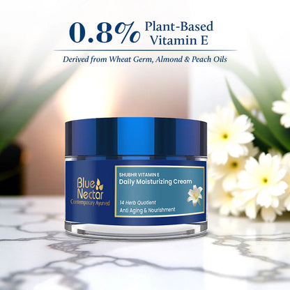 Blue Nectar Vitamin E Cream For Anti-Aging & Nourishment - 50 gm