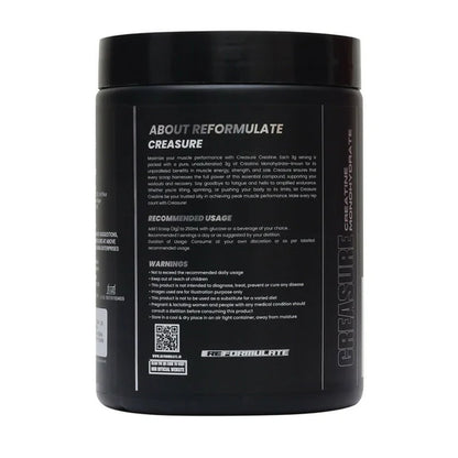 Reformulate Creasure I Creatine Monohydrate I Boost Immune System 3G Of Pure Creatine Nutraceutical - Unflavoured - 250 gm
