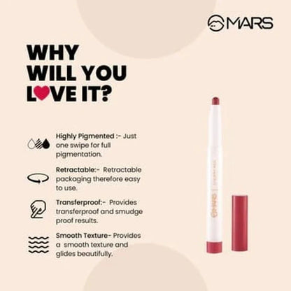 MARS Cosmetics Retractable Poppins Lipstick - Dripping Syrup - 1.3 gm