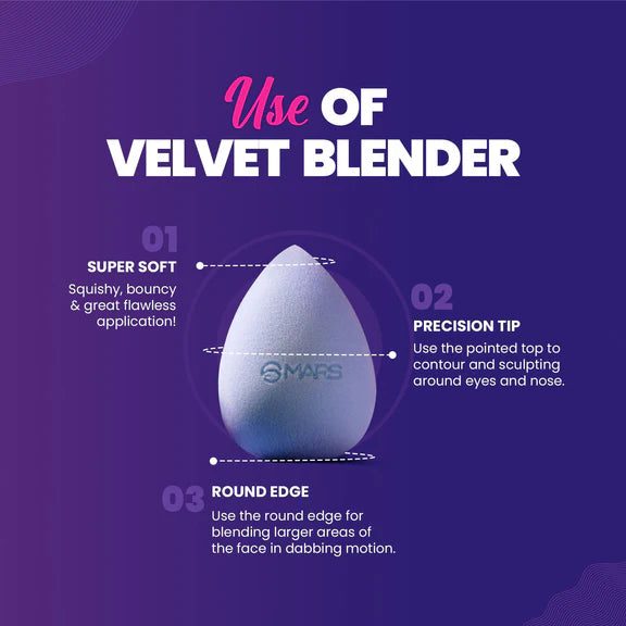 MARS Cosmetics Microfibre Velvet Beauty Blender - 2 gm
