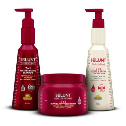BBlunt 7 in 1 HAir Damage Repair Trio Combo - combo