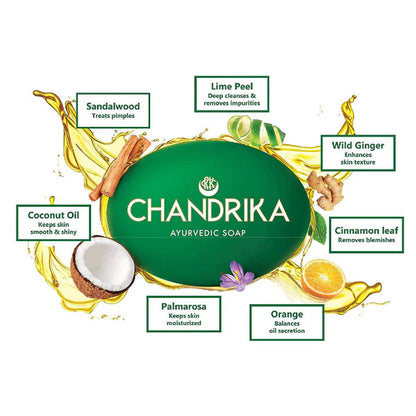 Chandrika Ayurvedic Handmade Soaps - Pack of 5 - 70 gm