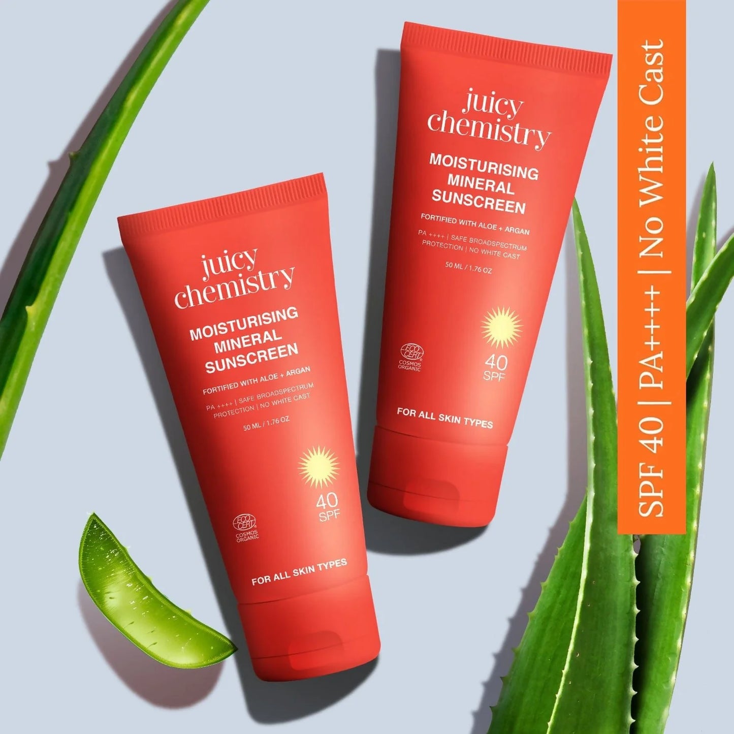Juicy Chemistry Moisturising Mineral Sunscreen SPF 40 PA++++ - 50 gm
