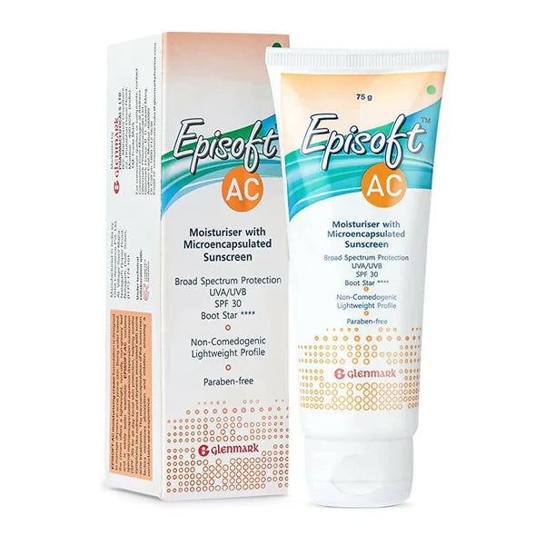 Episoft AC Moisturizer with Sunscreen, SPF 30 - 75 gm - Pack of 1