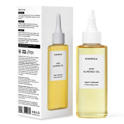 Kimirica Sweet Almond Oil For Hair & Glowing Skin - 100 ml
