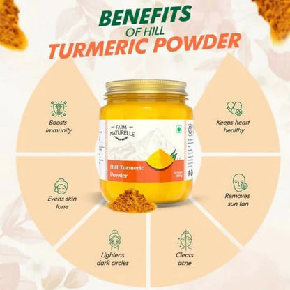 Farm Naturelle Himalayan Turmeric Powder Curcumin-Rich and Pure